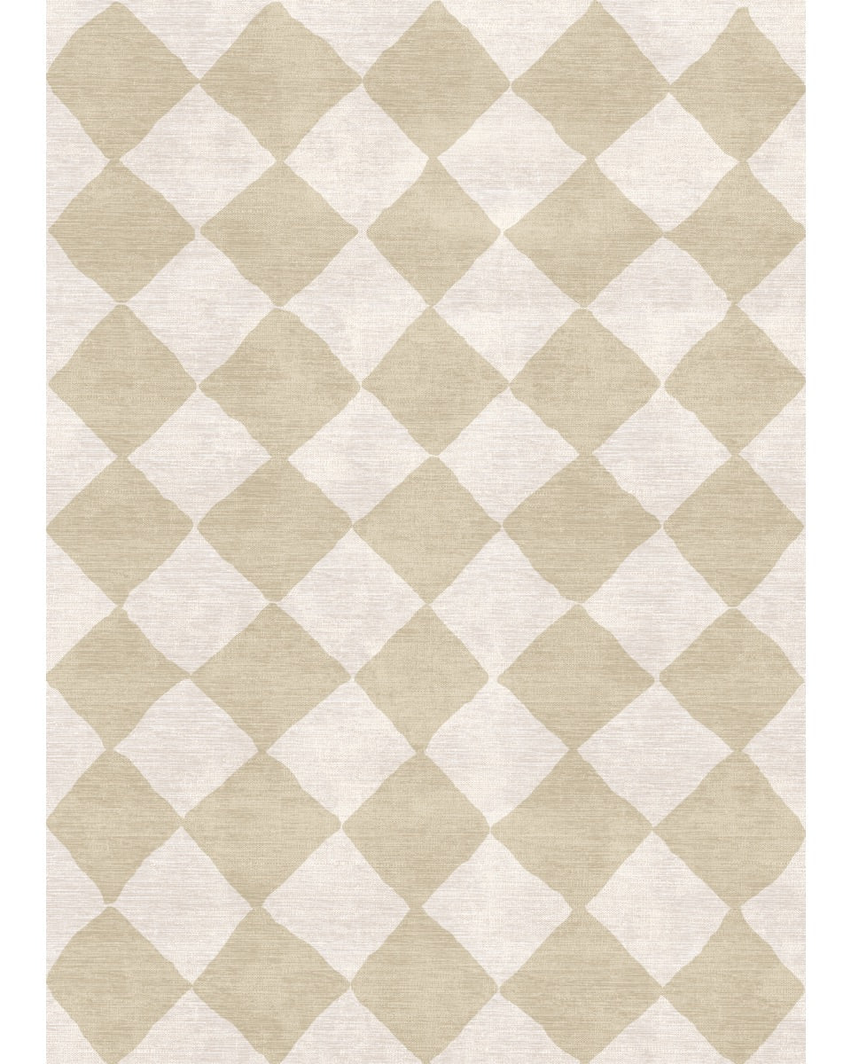 Trestres Checkered Natural & Ivory Rug