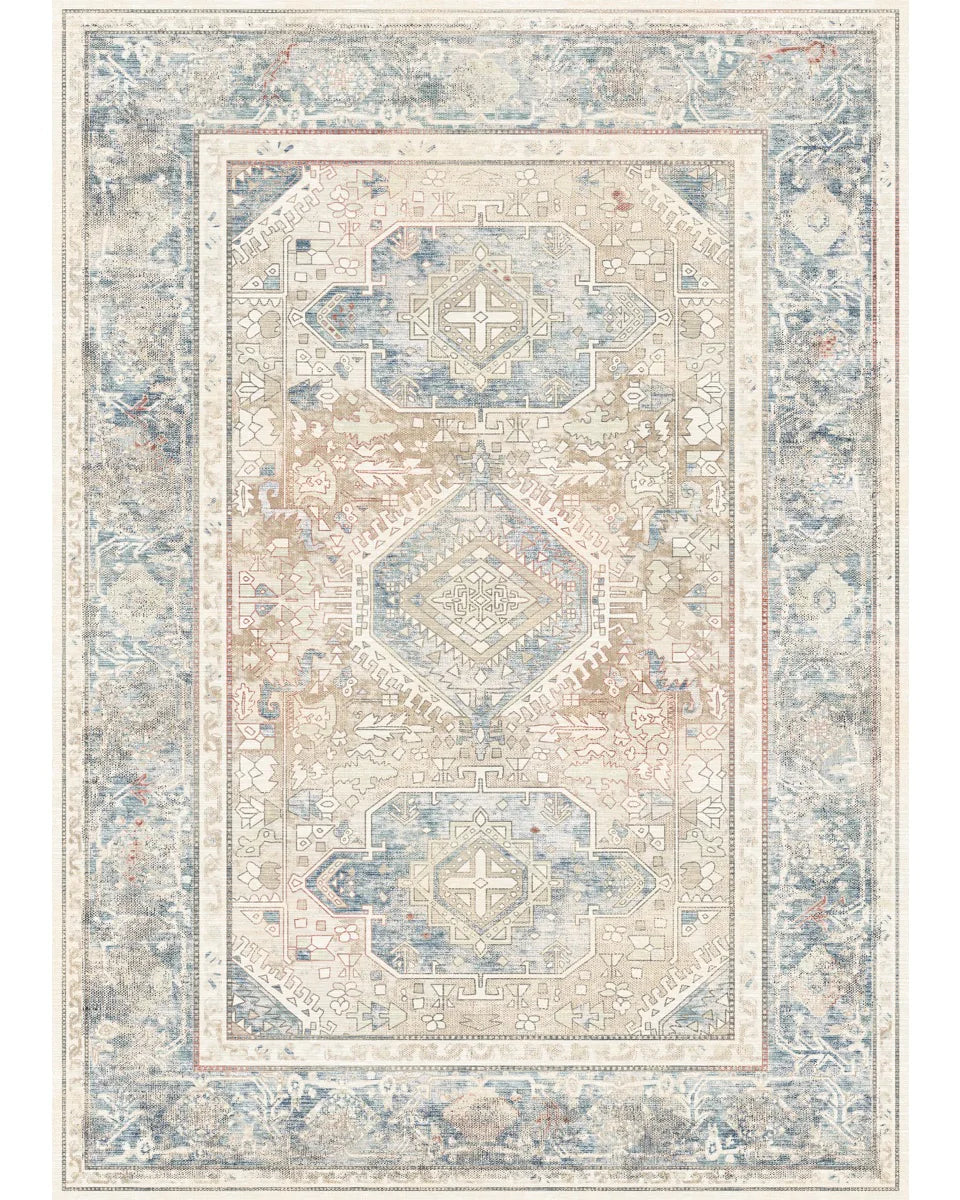 Elera Blue Red Beige Rug