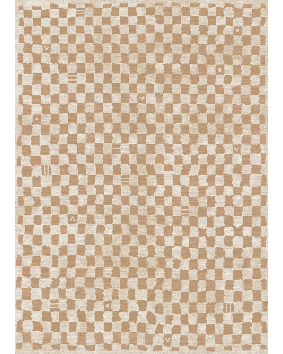 Metro Checkered Natural Rug