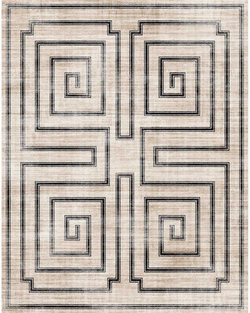 Noa Natural Black Rug