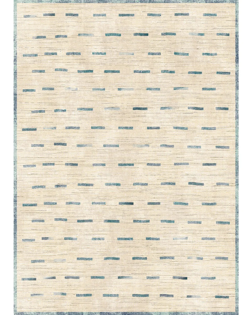 Sando Natural Teal Rug