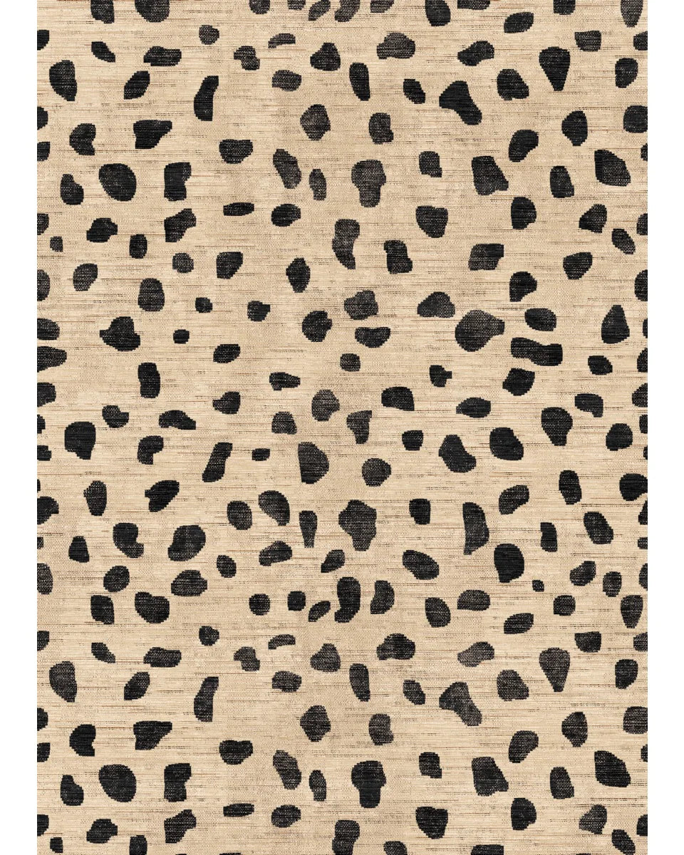 Cheetah Natural Black Rug