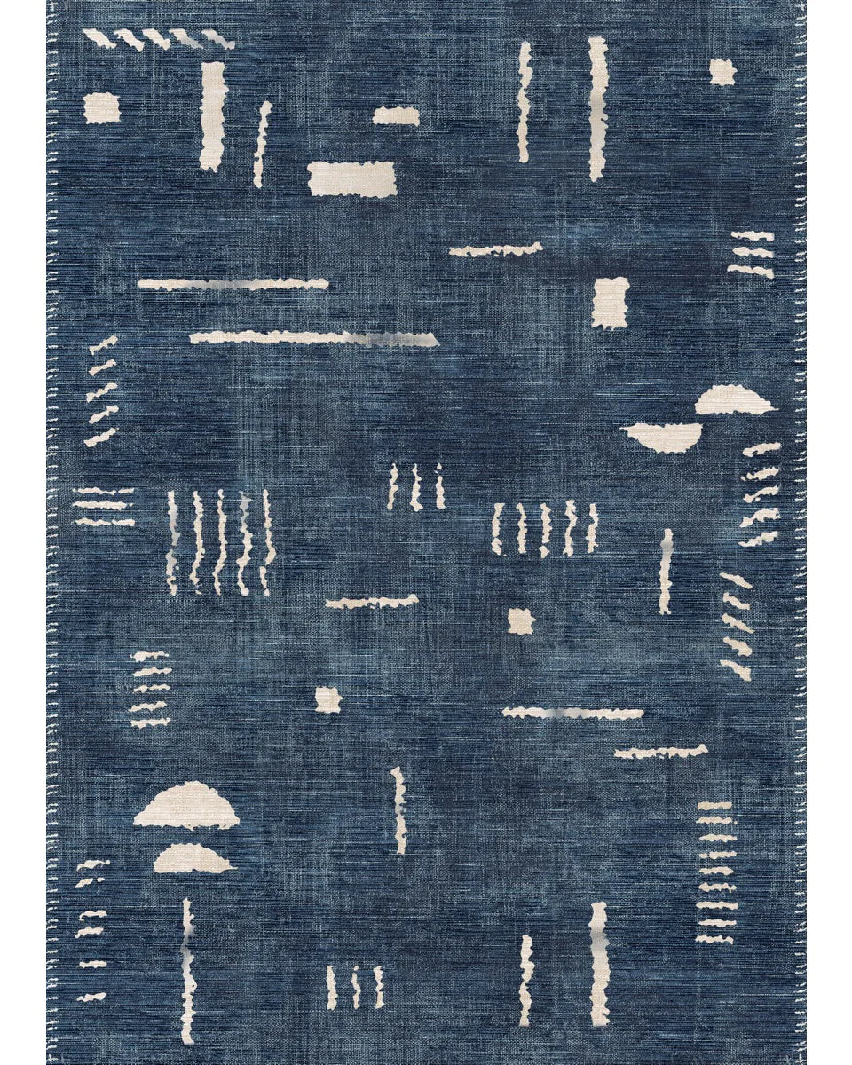Jama Navy Blue Rug