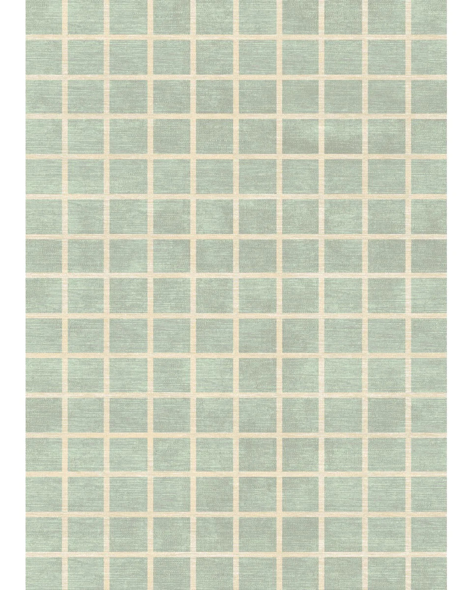 Caper Mint Green Checkered Rug