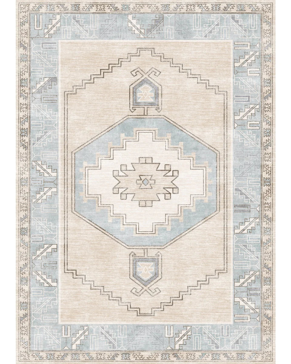 Barbara Light Blue Beige Rug