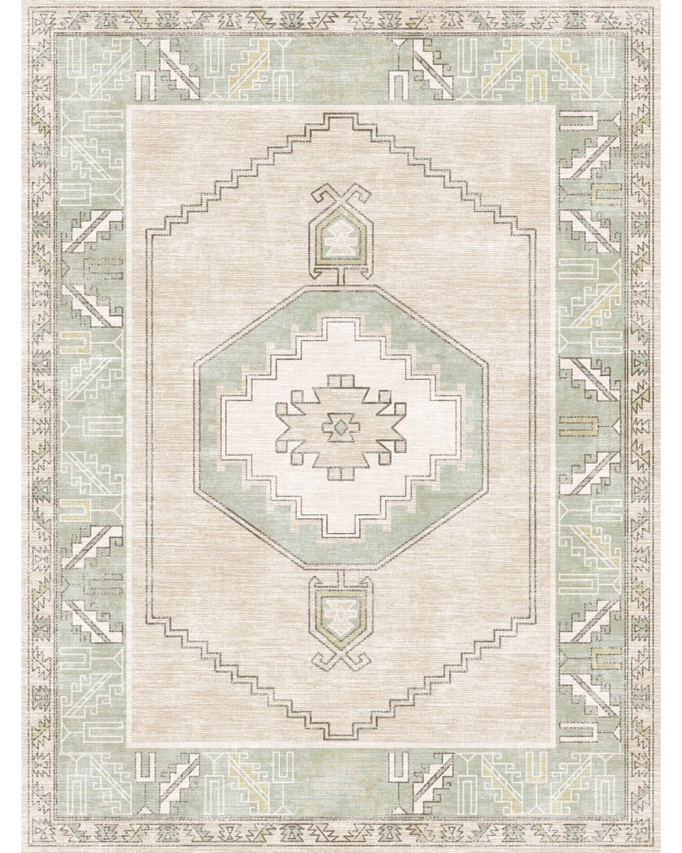 Barbara Light Green Beige Rug