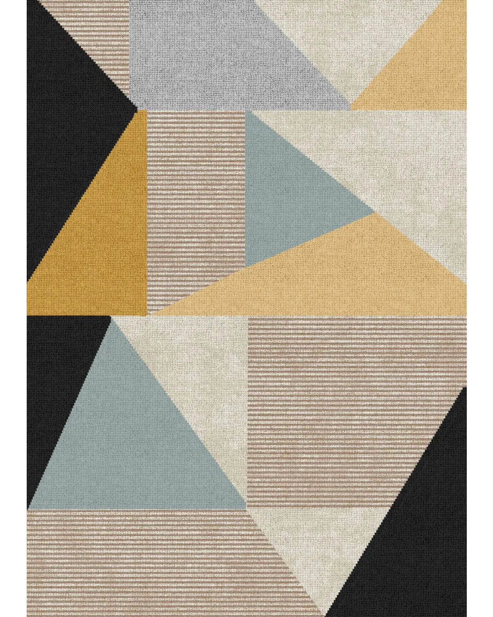 Mizza Black Yellow Multicolor Rug