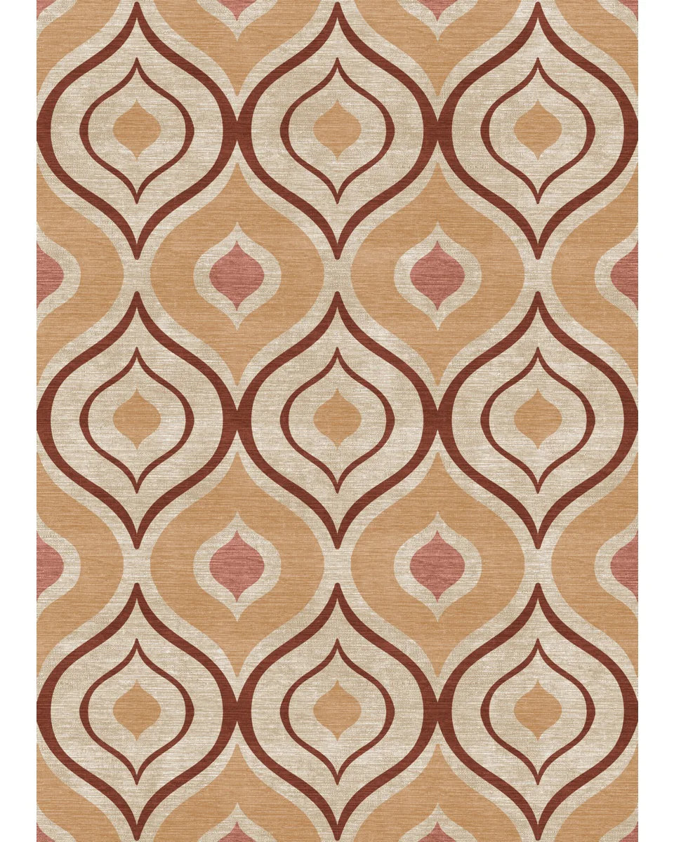 Benett Orange Burgundy Rug