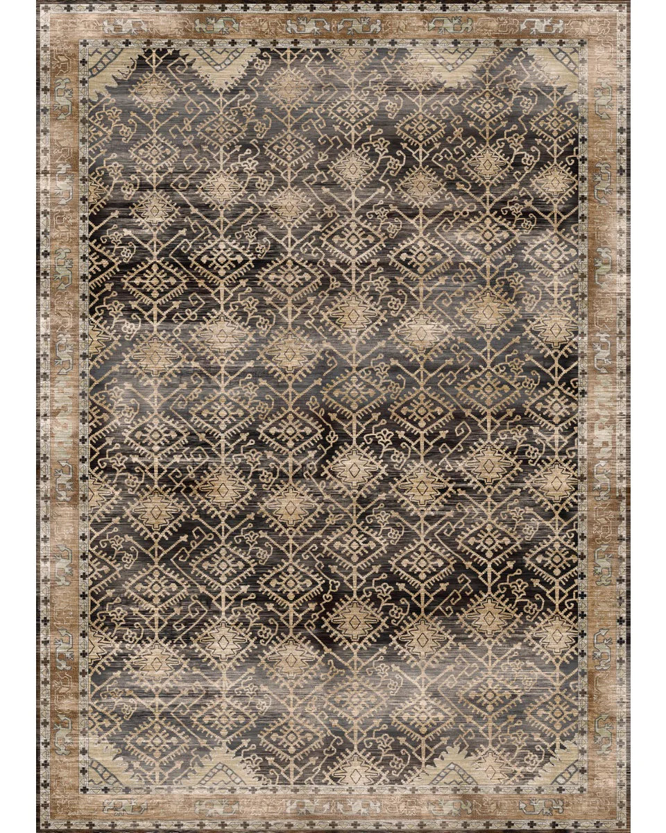 Wilma Black Natural Rug