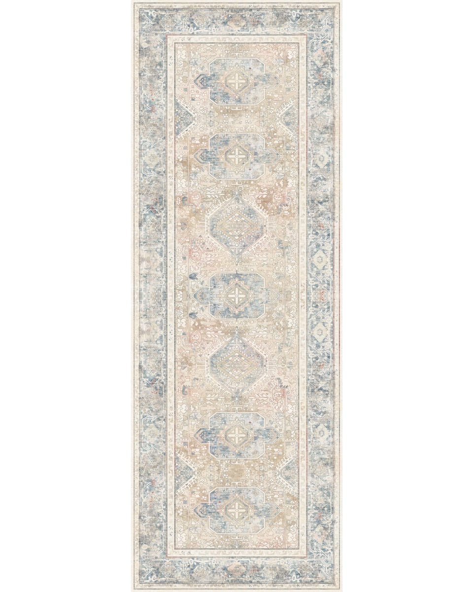Elera Blue Red Beige Rug