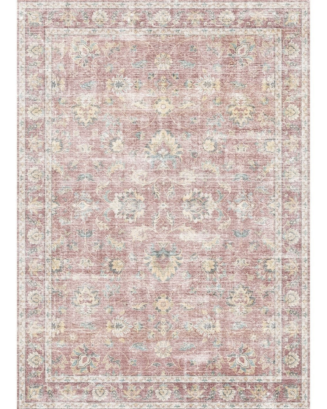 Elyse Pink Yellow Rug