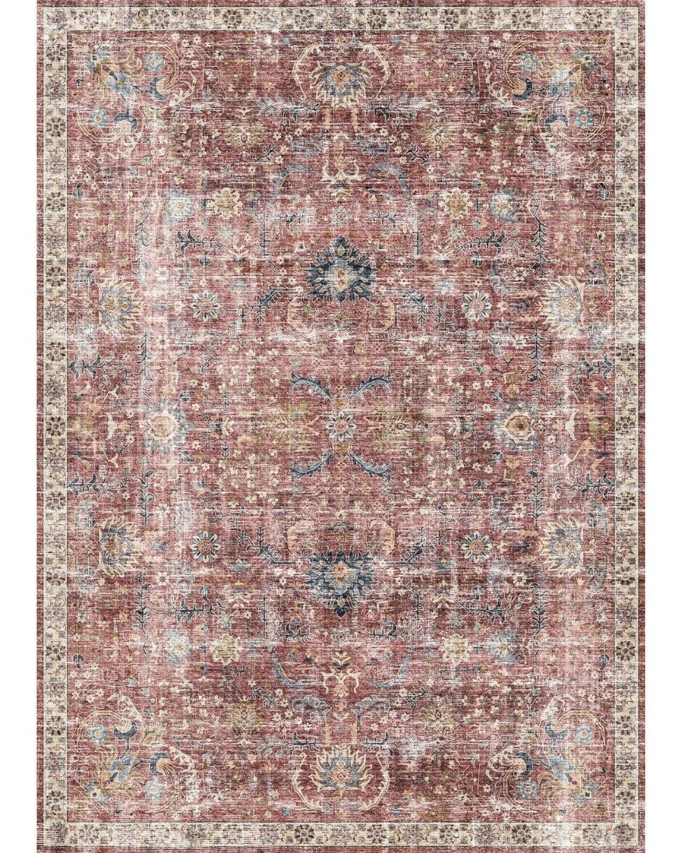 Jasper Rose Taupe Red Rug