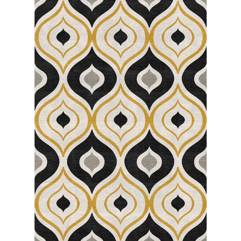 Benett Beige Yellow Black Rug
