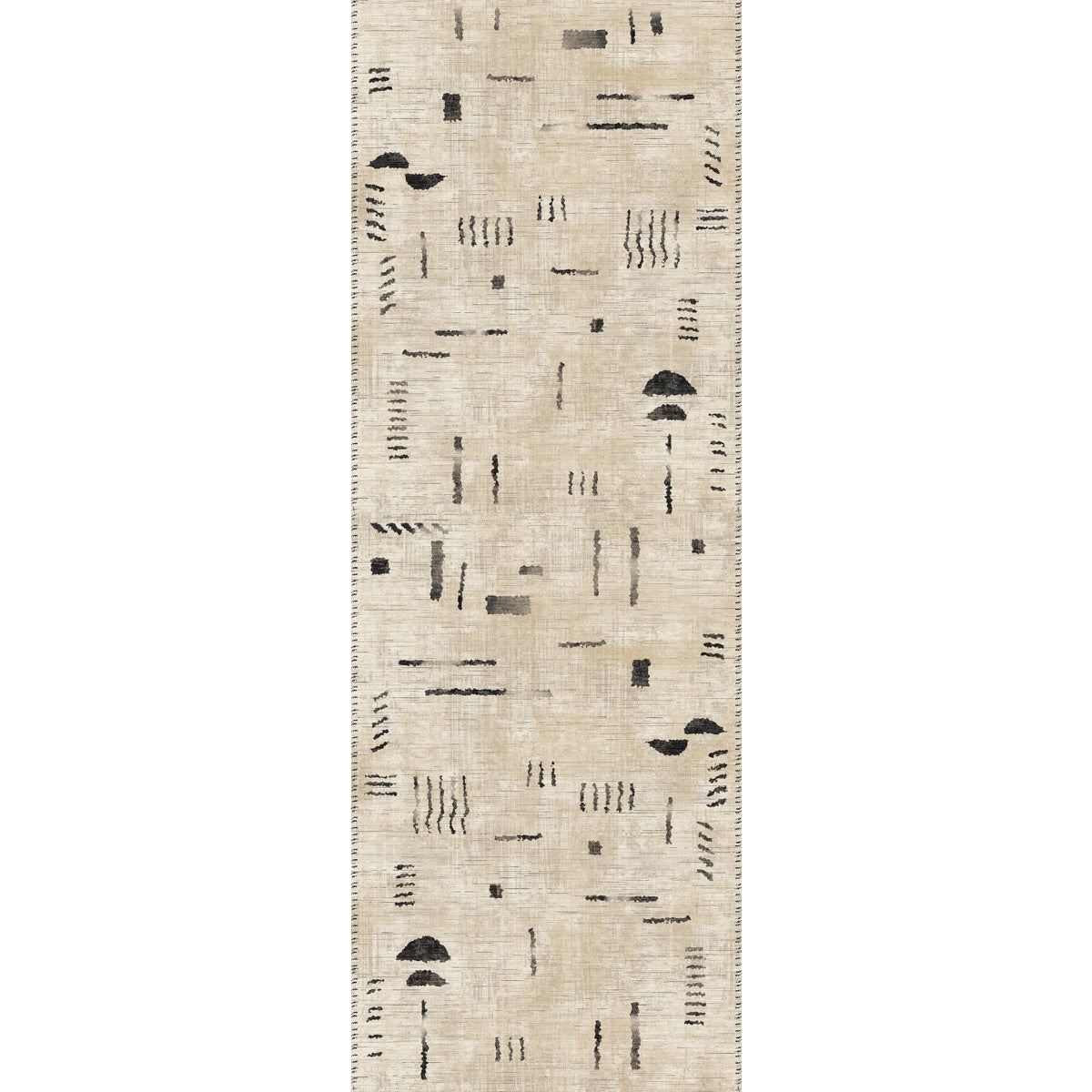 Jama Natural Black Rug